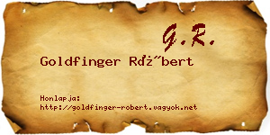 Goldfinger Róbert névjegykártya